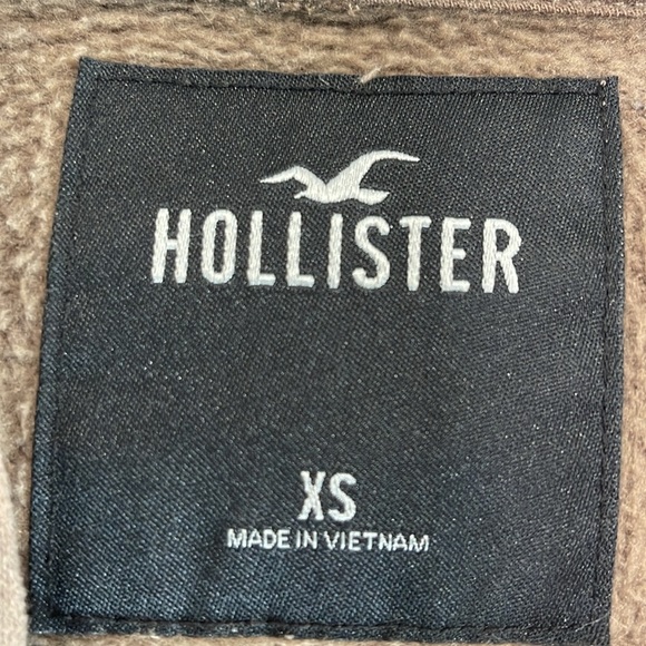 Hollister Mens Pullover Hoodie Relaxed Fit Coffee Quartz Brown Size XS *AS IS - Picture 10 of 15